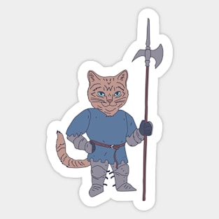 Halberd - Cat Soldier - Knight Kitty Sticker